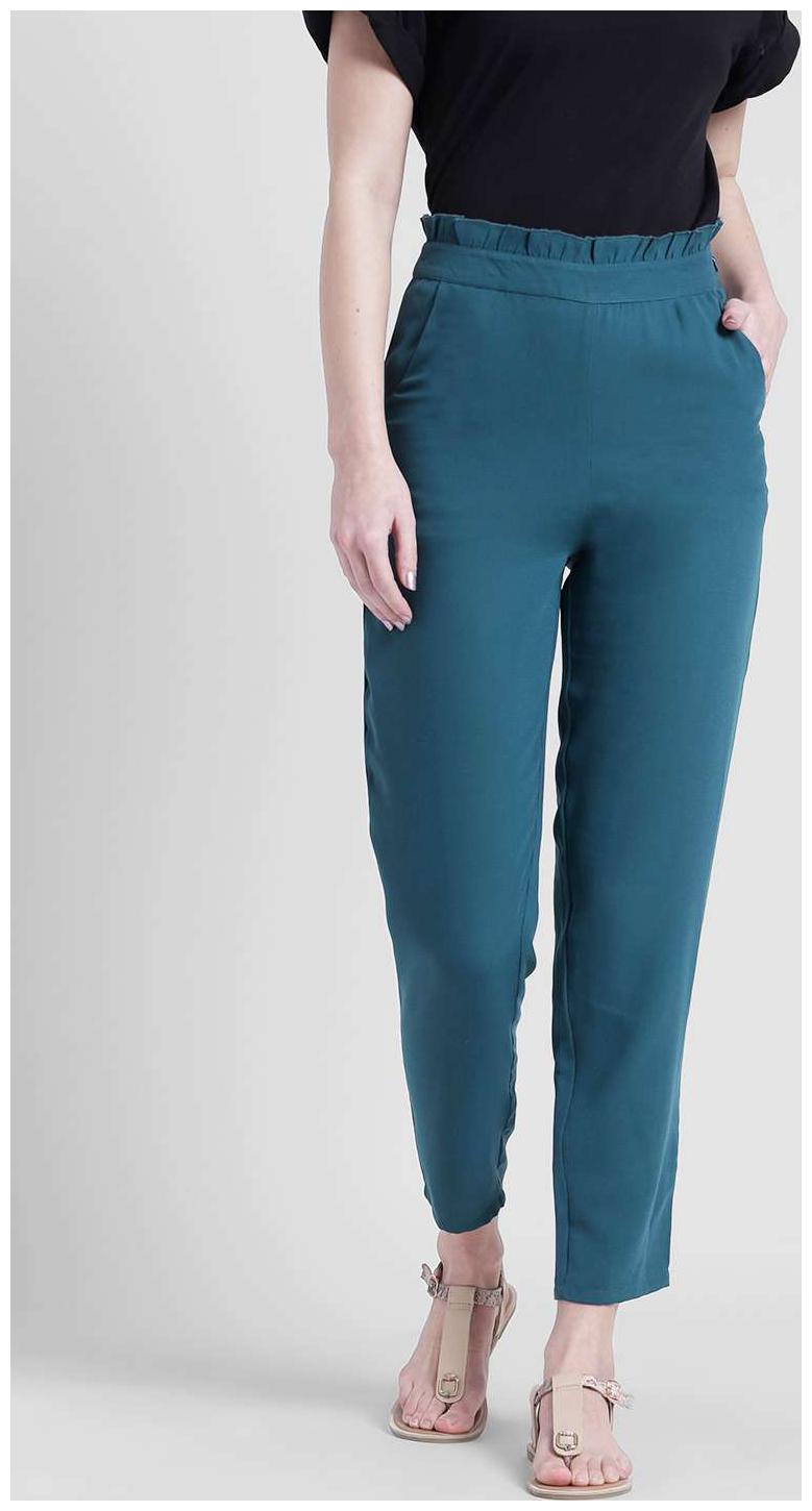 

YAADLEEN Women Turquoise Regular fit Bootcut pants