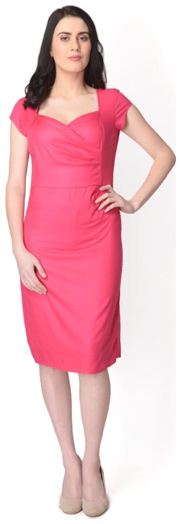 

YAADLEEN Pink Solid A-line dress