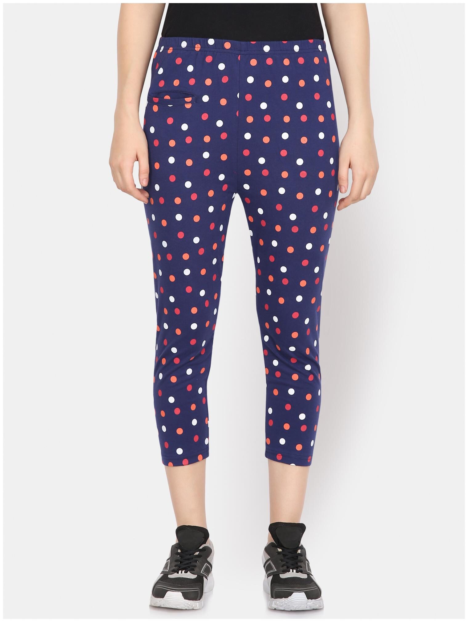 

YAADLEEN Women Leggings Cotton Blue