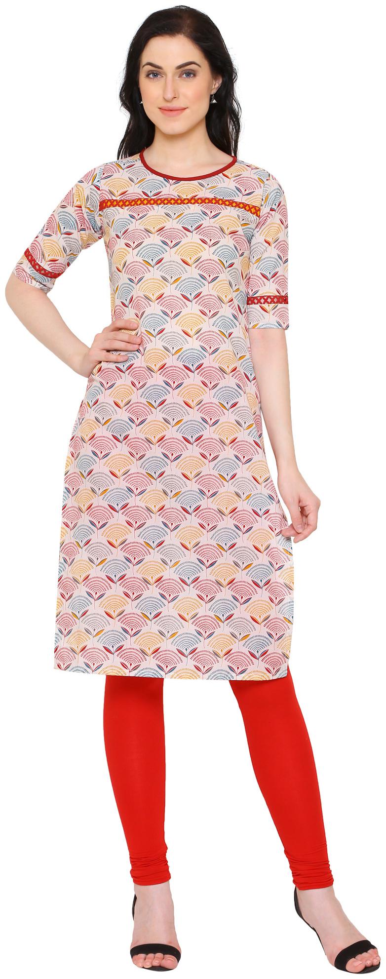 

Yash Gallery Women Multi Floral Straight Kurta