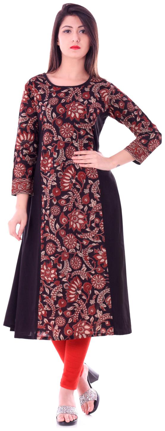 

Yash Gallery Women s Kalamkari Printed A-Line Kurta