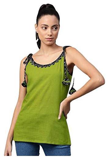 

Yash Gallery Women Solid Regular top - Green