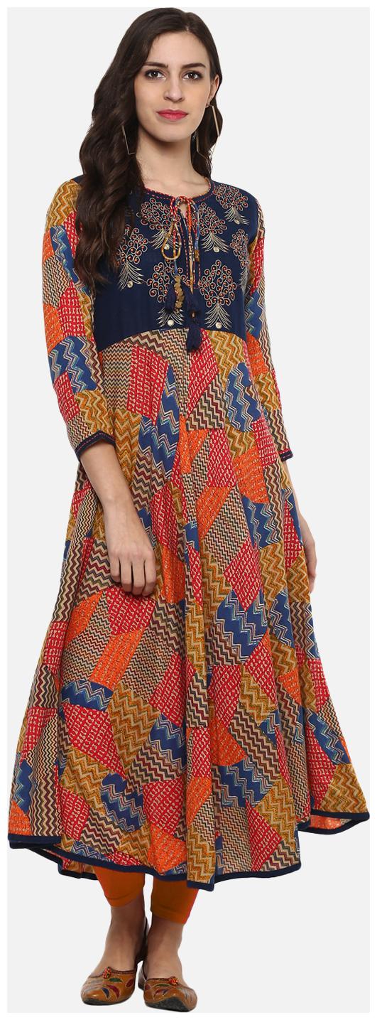

Yash Gallery Women Multi Embroidered Anarkali Kurta