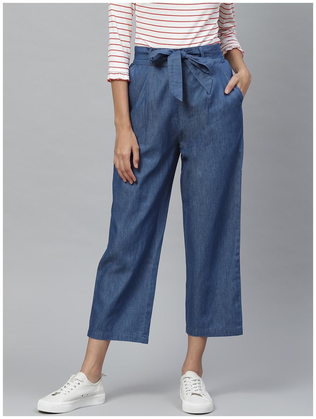 

Yash Gallery Women Blue Regular fit Cullotes