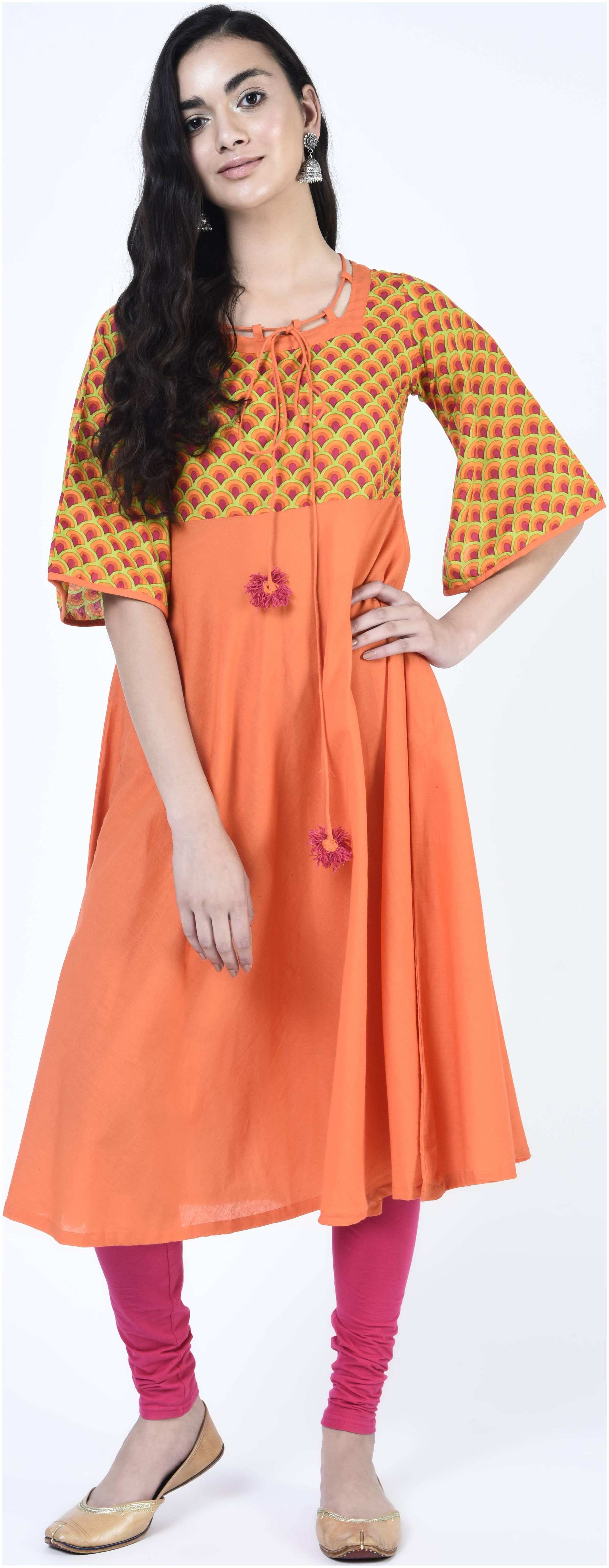 

YASH GALLERY Women s Cotton Printed A Line Kurti