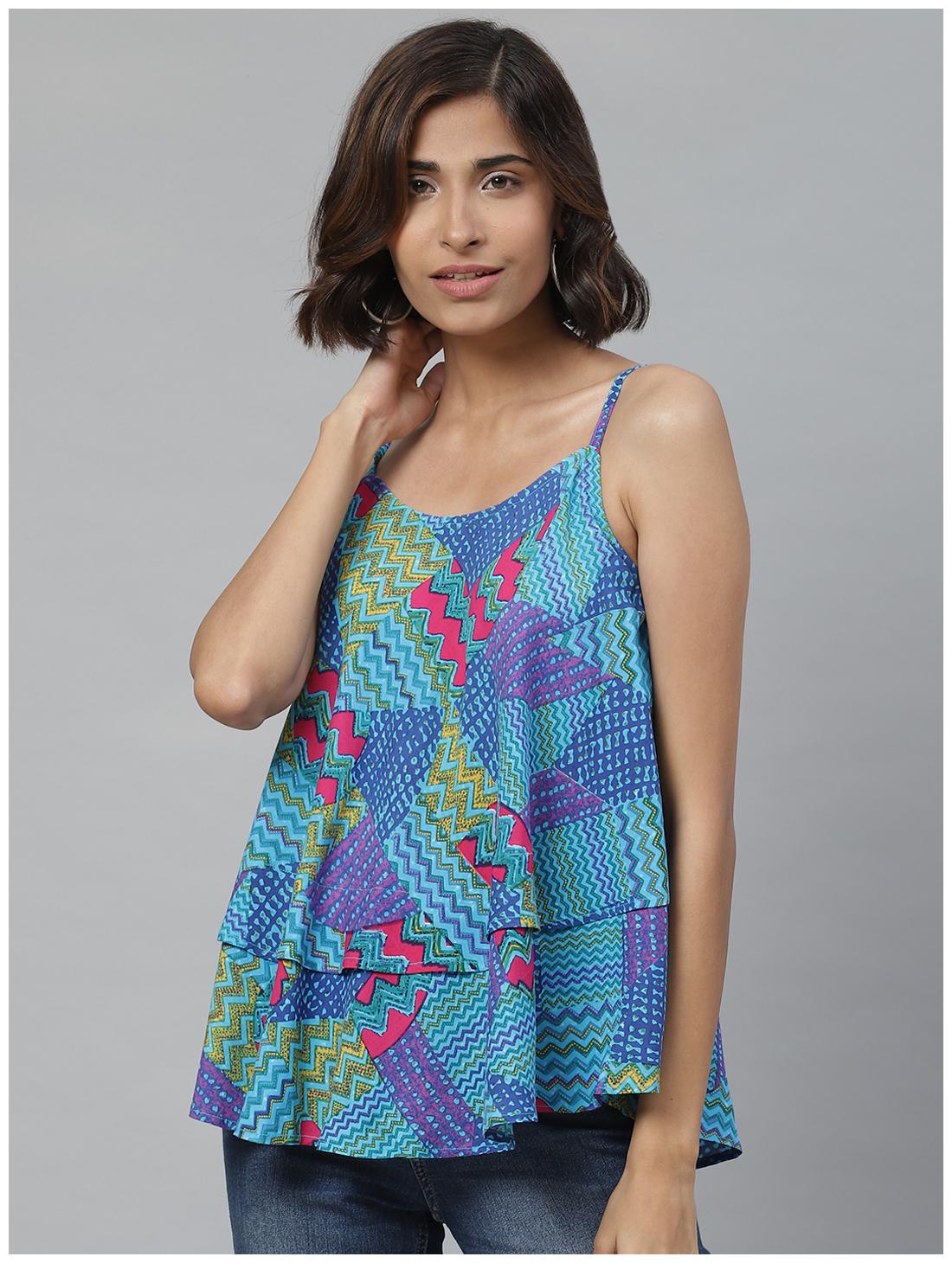 

Yash Gallery Women Geometric Regular top - Multi