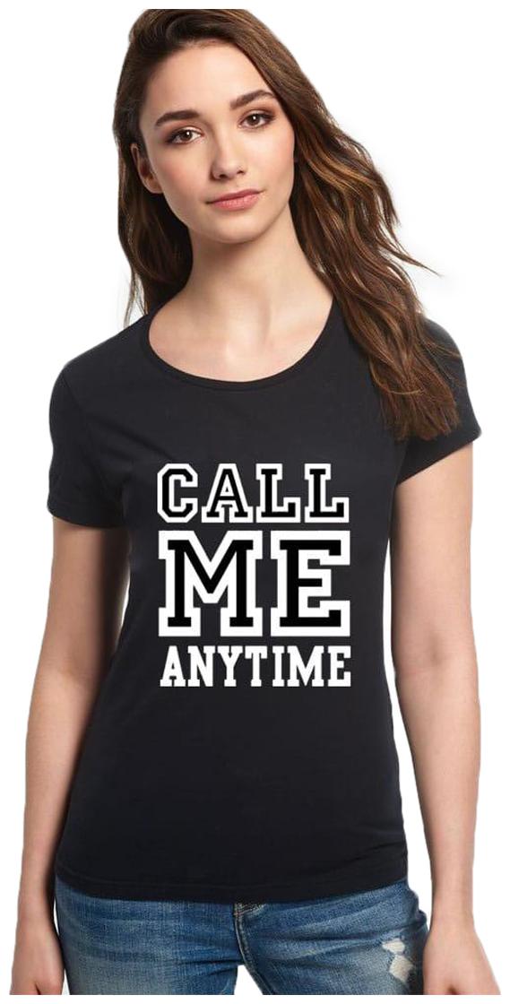 

YAYIN Women Black Regular fit U neck Cotton T shirt