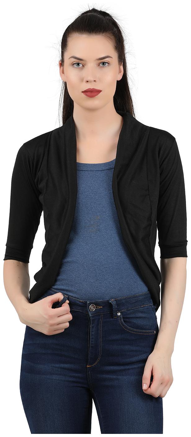 

Yellow Chilli Women Shrug - Black