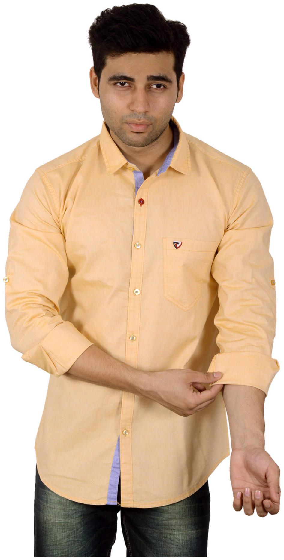 

Studio Nexx Men Yellow Solid Regular Fit Casual Shirt