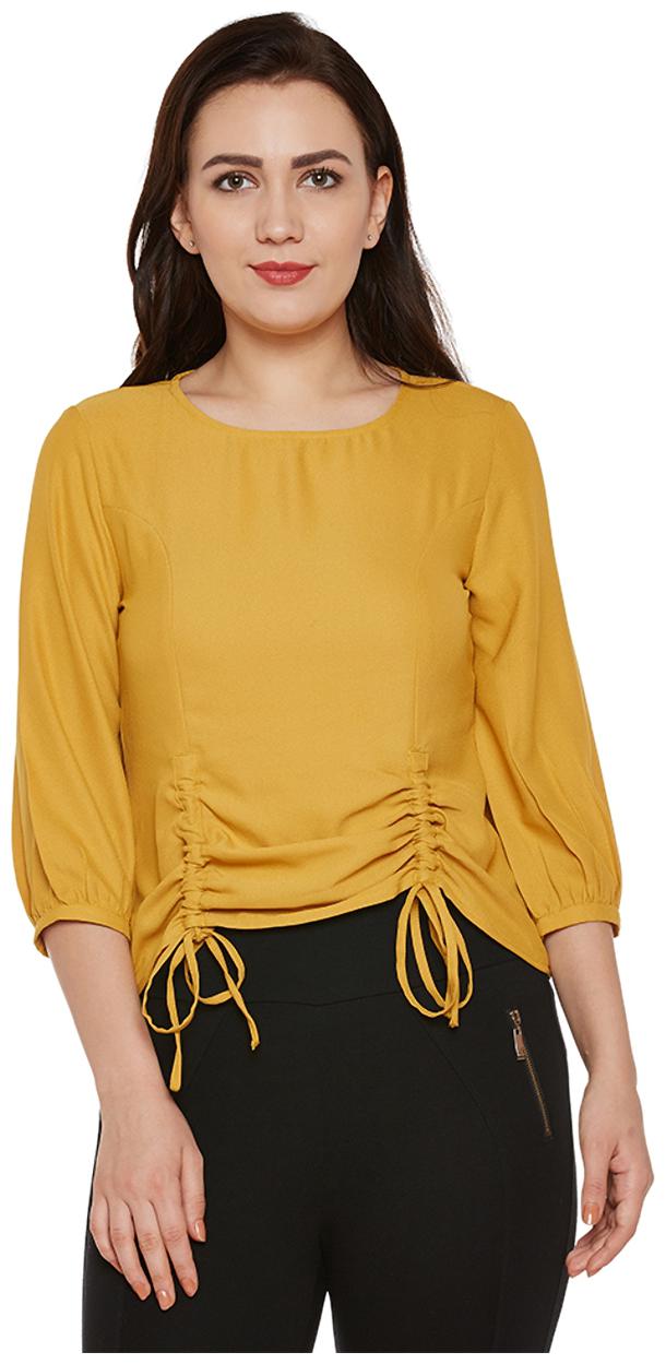 

Oxolloxo Women Solid Regular top - Yellow