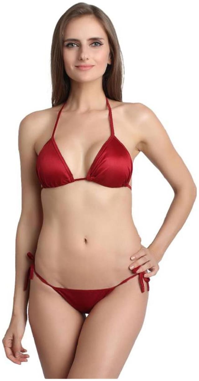 You Forever Solid Maroon Pack of 1 Lingerie Sets