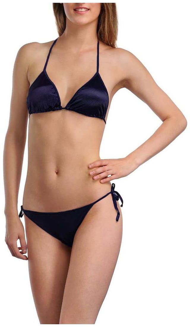 You Forever Solid Navy Blue Lingerie Sets