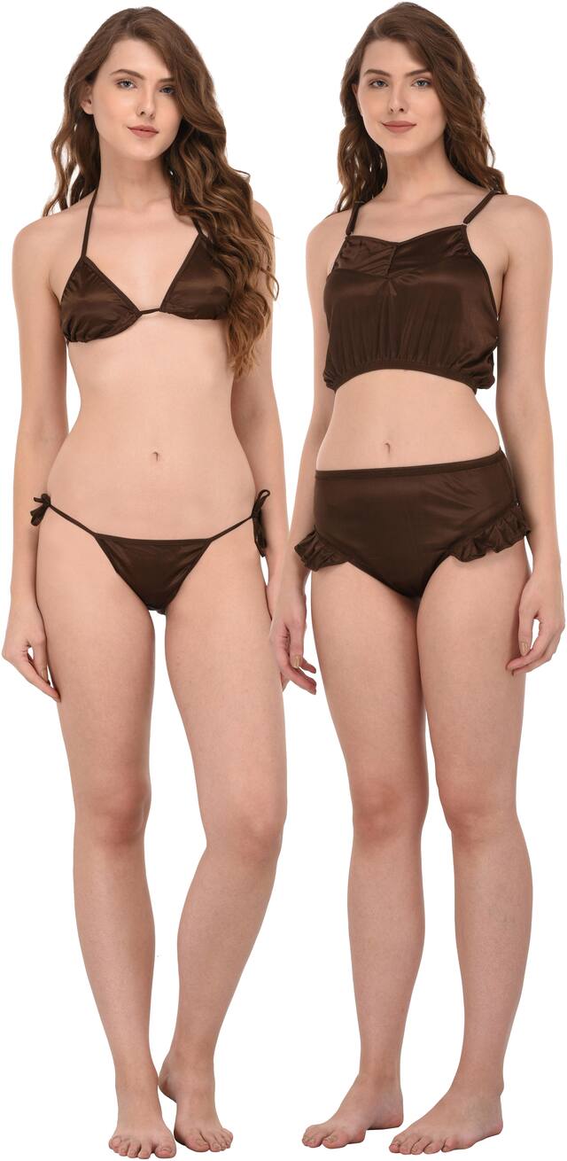 You Forever Solid Bikini brief Minimizer bra - 2 Lingerie Set