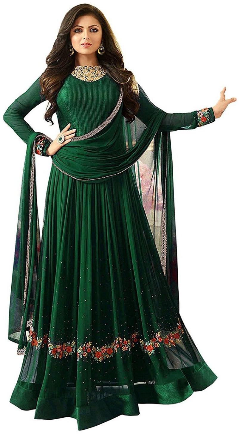

YOYO Fashion Georgette Regular Printed Gown - Black