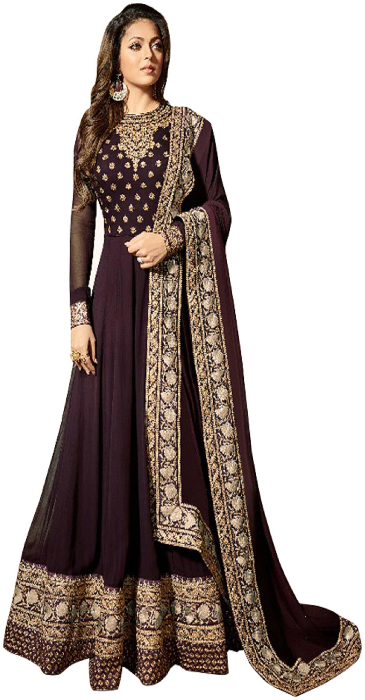 

YOYO Fashion Faux Georgette Embroidered Anarkali Salwar Suit