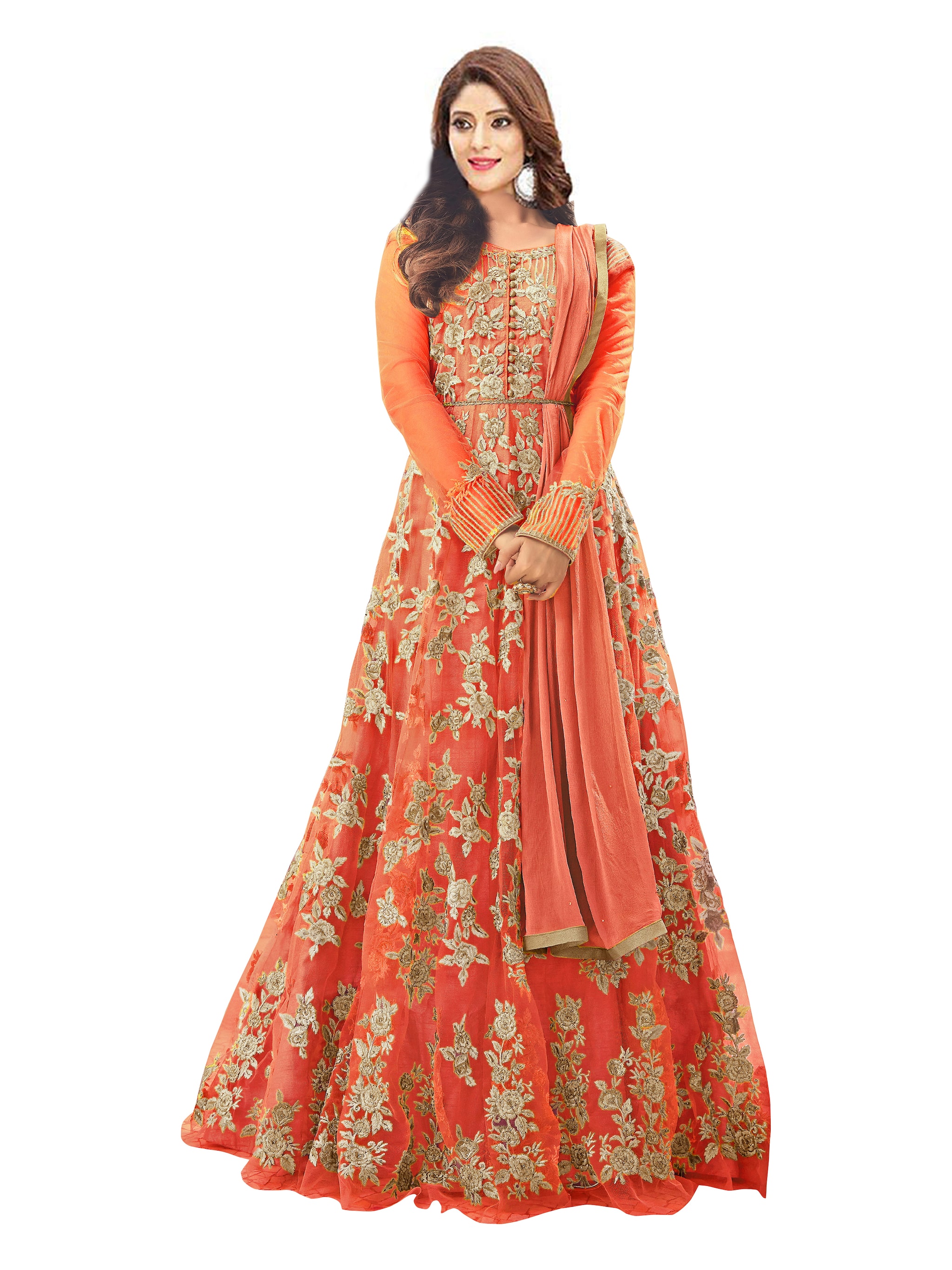 

YOYO Fashion Net Embroidered Anarkali Salwar Suit