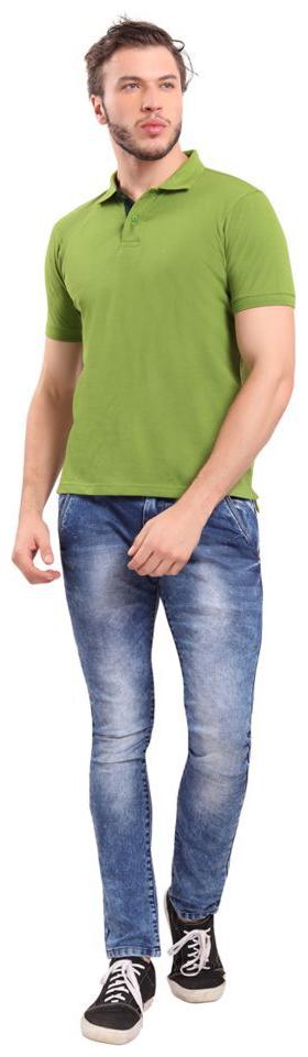 

YRN Men Green Regular fit Cotton Blend Polo collar T-Shirt - Pack Of 1