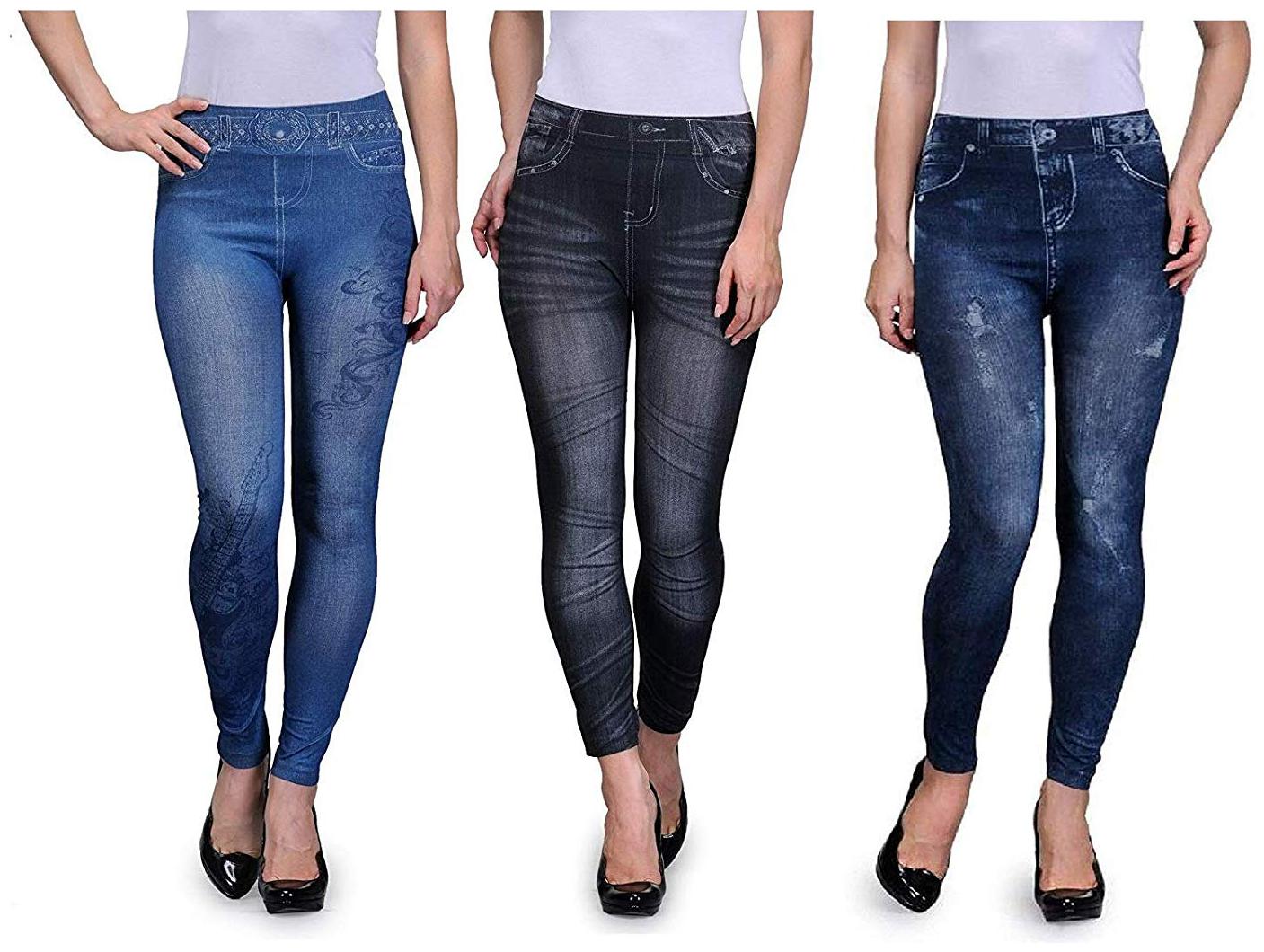 

Yunhi Women Black Blue Skinny fit Jegging