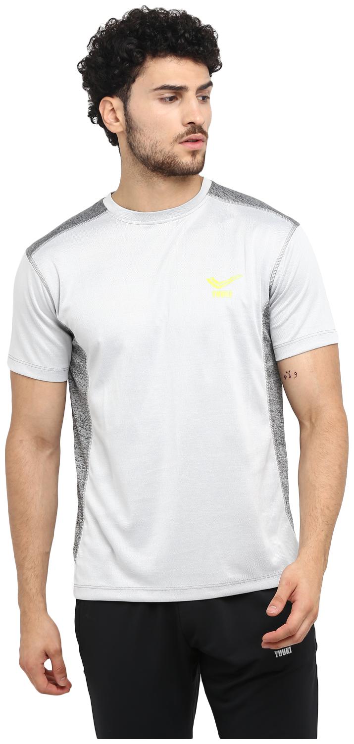 

YUUKI Men Grey Slim fit Polyester Round neck T-Shirt - Pack Of 1