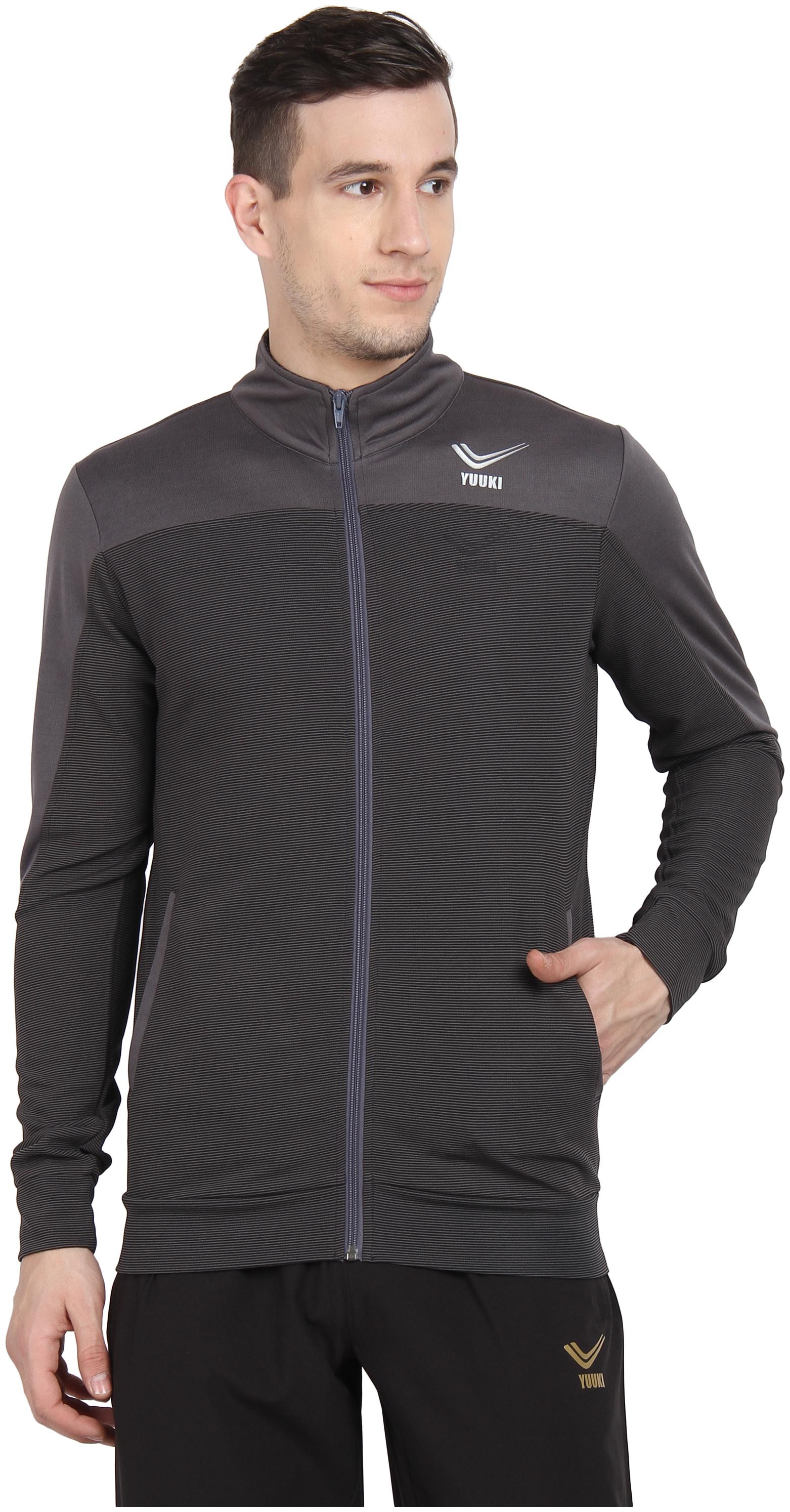 

YUUKI Men Grey Solid Bomber jacket