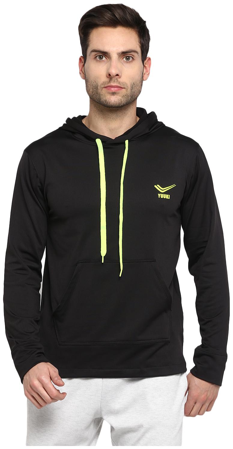 

Yuuki Men Black Hooded Hoodie