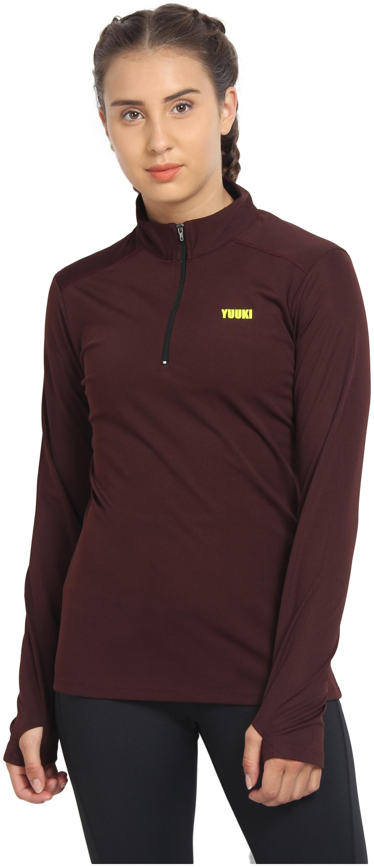 

YUUKI Women Solid Sports T-Shirt - Maroon