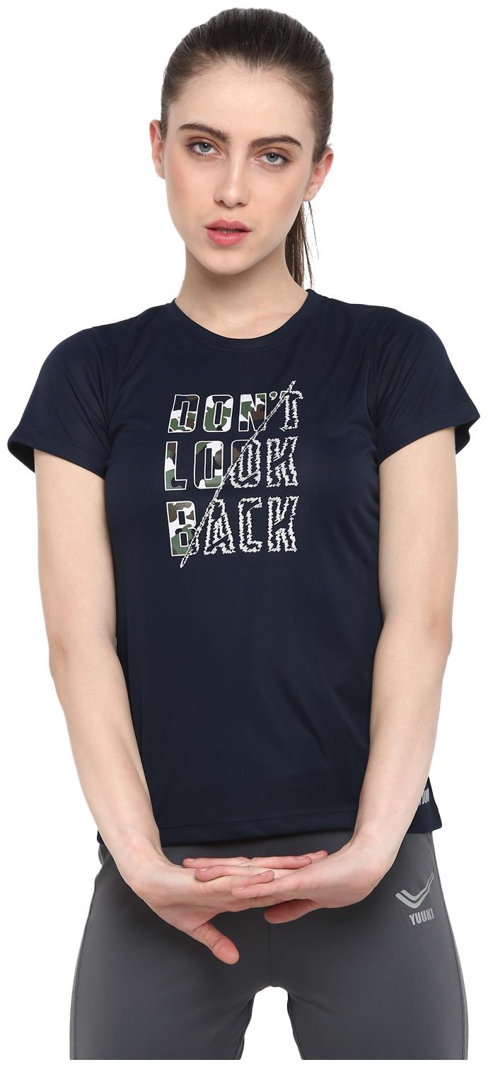 

Yuuki Women Printed Sports T-Shirt - Blue