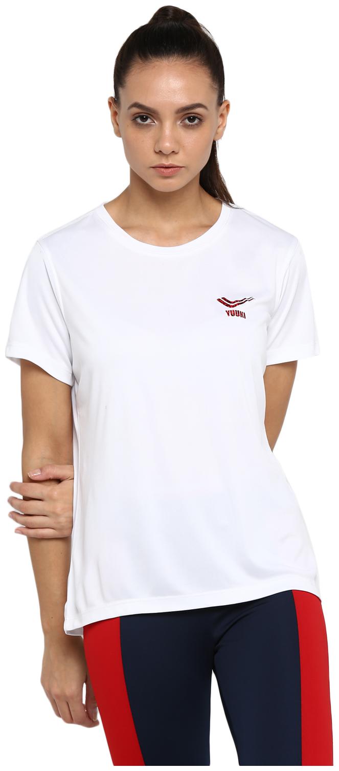 

YUUKI Women Solid Sports T-Shirt - White