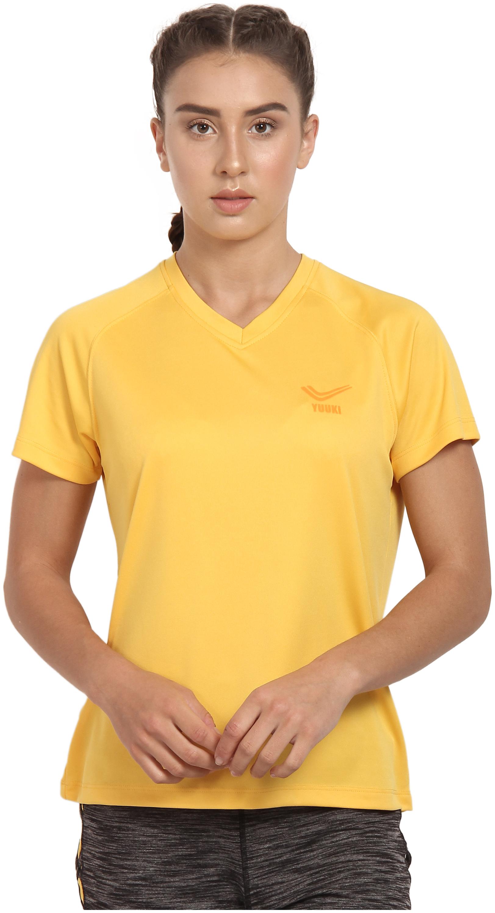 

YUUKI Women Solid Sports T-Shirt - Yellow