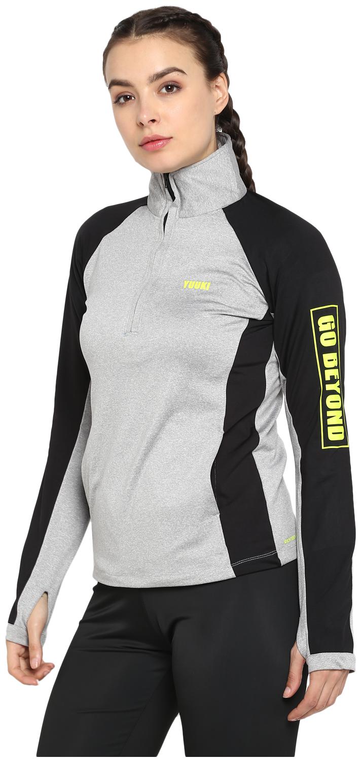 

Yuuki Women Colorblocked Sports Jacket - Grey Black