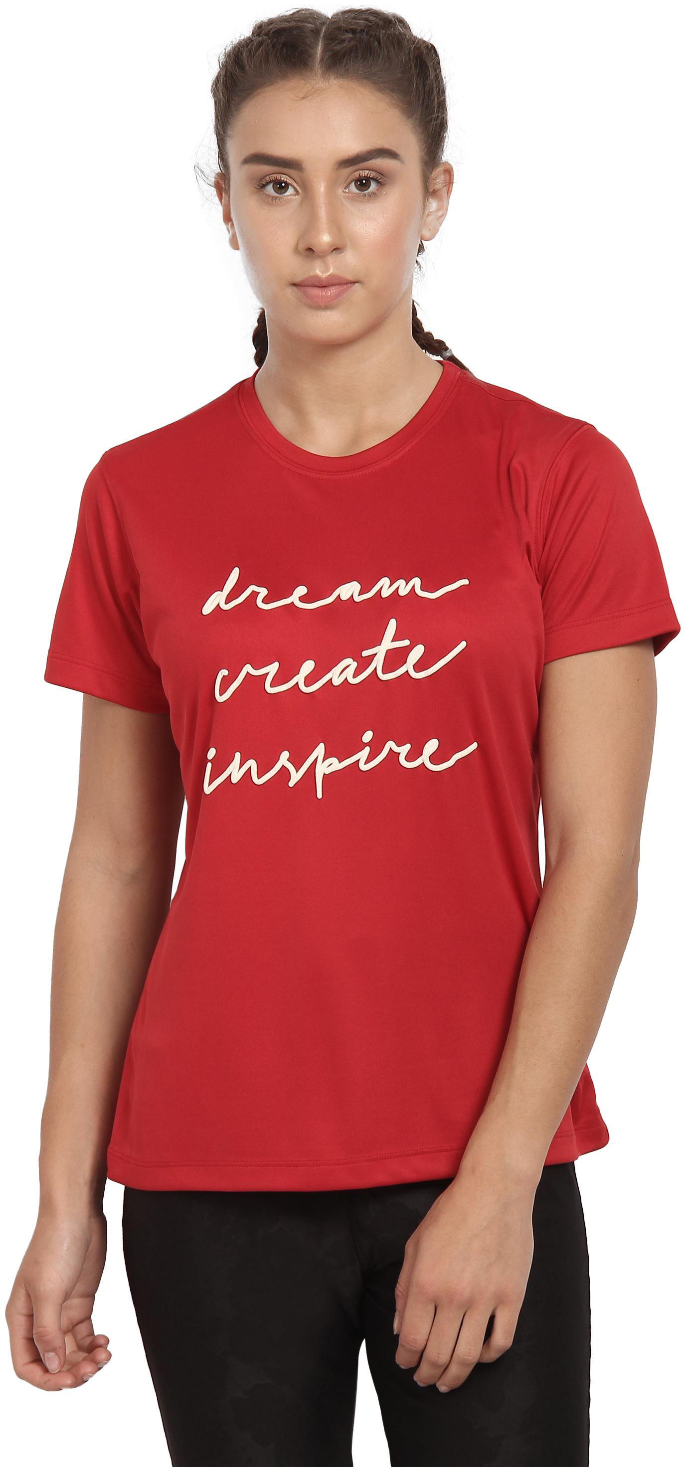 

YUUKI Women Printed Sports T-Shirt - Red