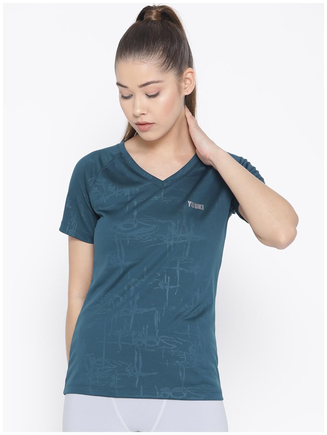 

Yuuki Women Printed Sports T-Shirt - Blue