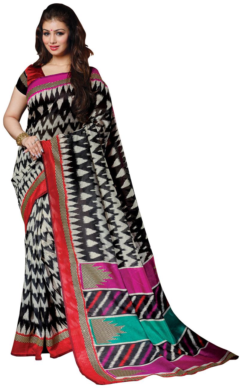 

Yuvanika Black Silk Blend Saree