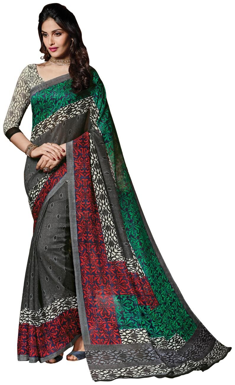 

Yuvanika Grey Silk Blend Saree