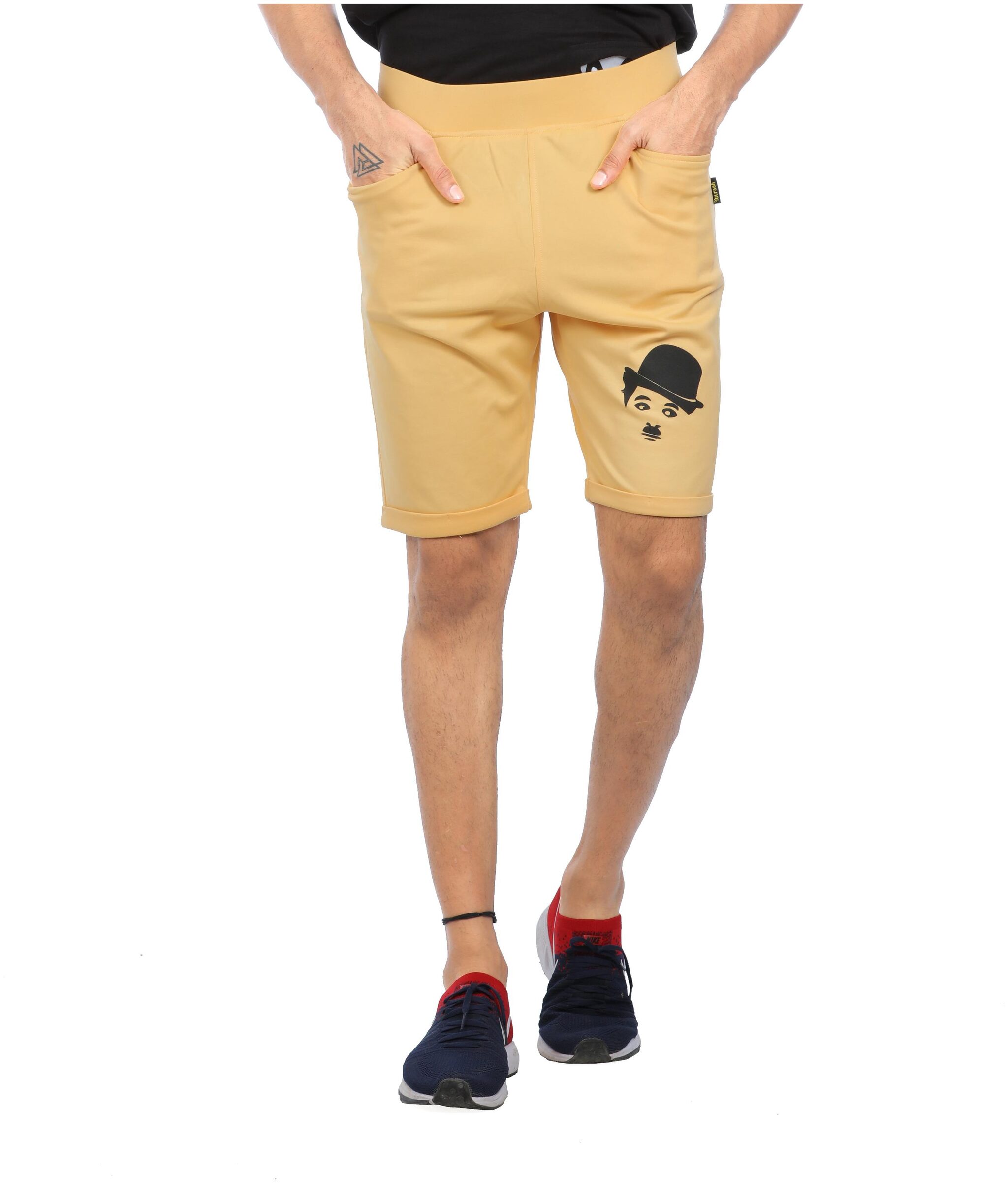 

Yuvraah Men Cotton Short Yellow