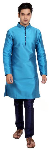 

Zazzium Turquoise Solid Kurta and Churidar