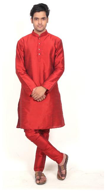 

Zazzium Maroon Solid Kurta and Churidar