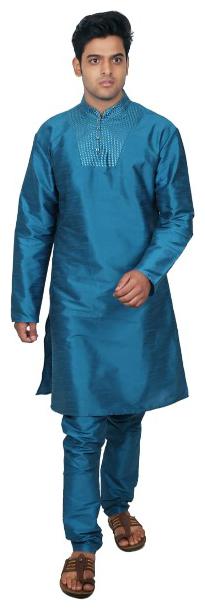 

Zazzium Turquoise Solid Kurta and Churidar
