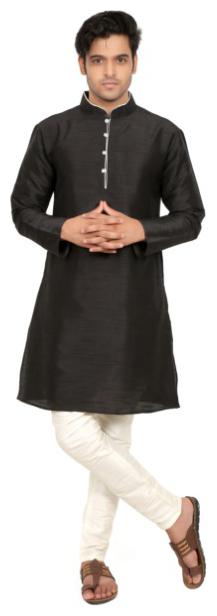 

Zazzium Black Solid Kurta and Churidar