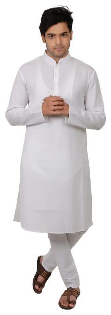 

Zazzium White Solid Kurta and Churidar