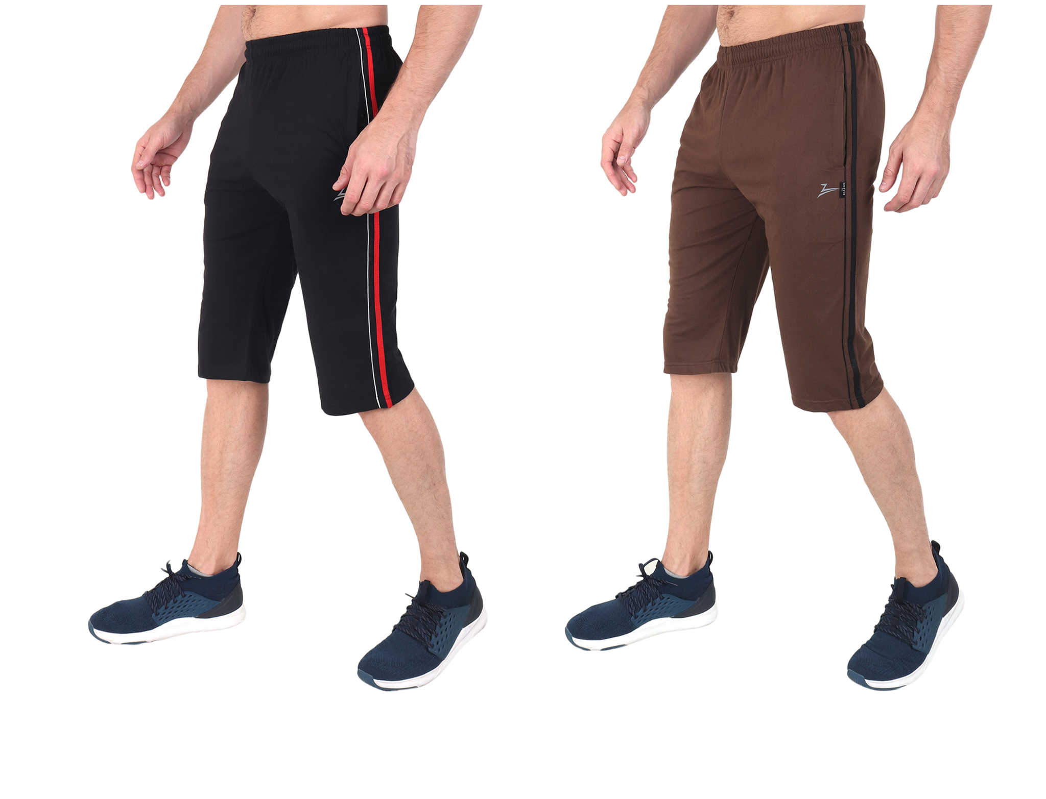 

Zeffit Men Black Brown Regular Fit Regular Shorts