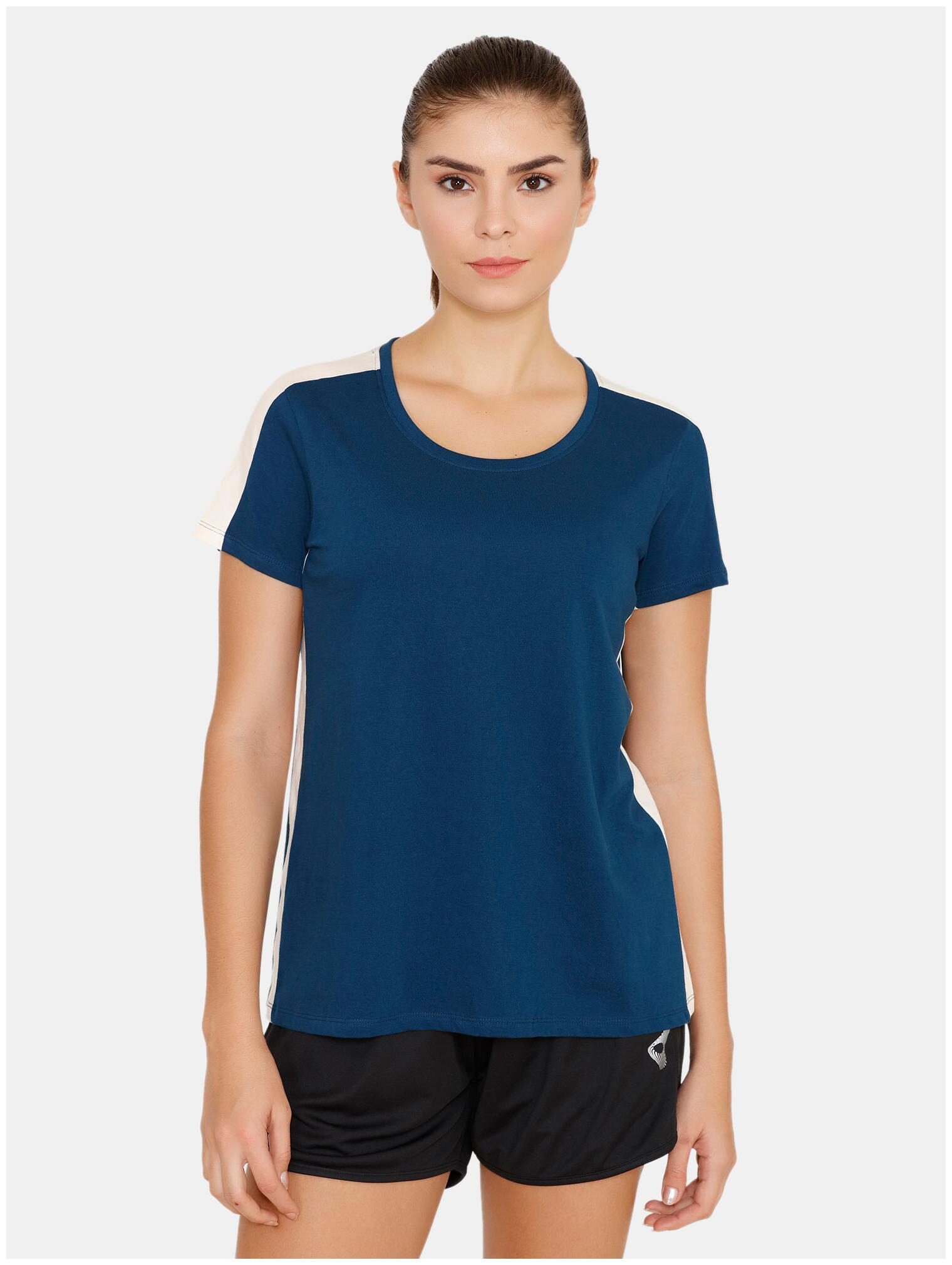 

Zelocity Women Solid Sports T-Shirt - Blue