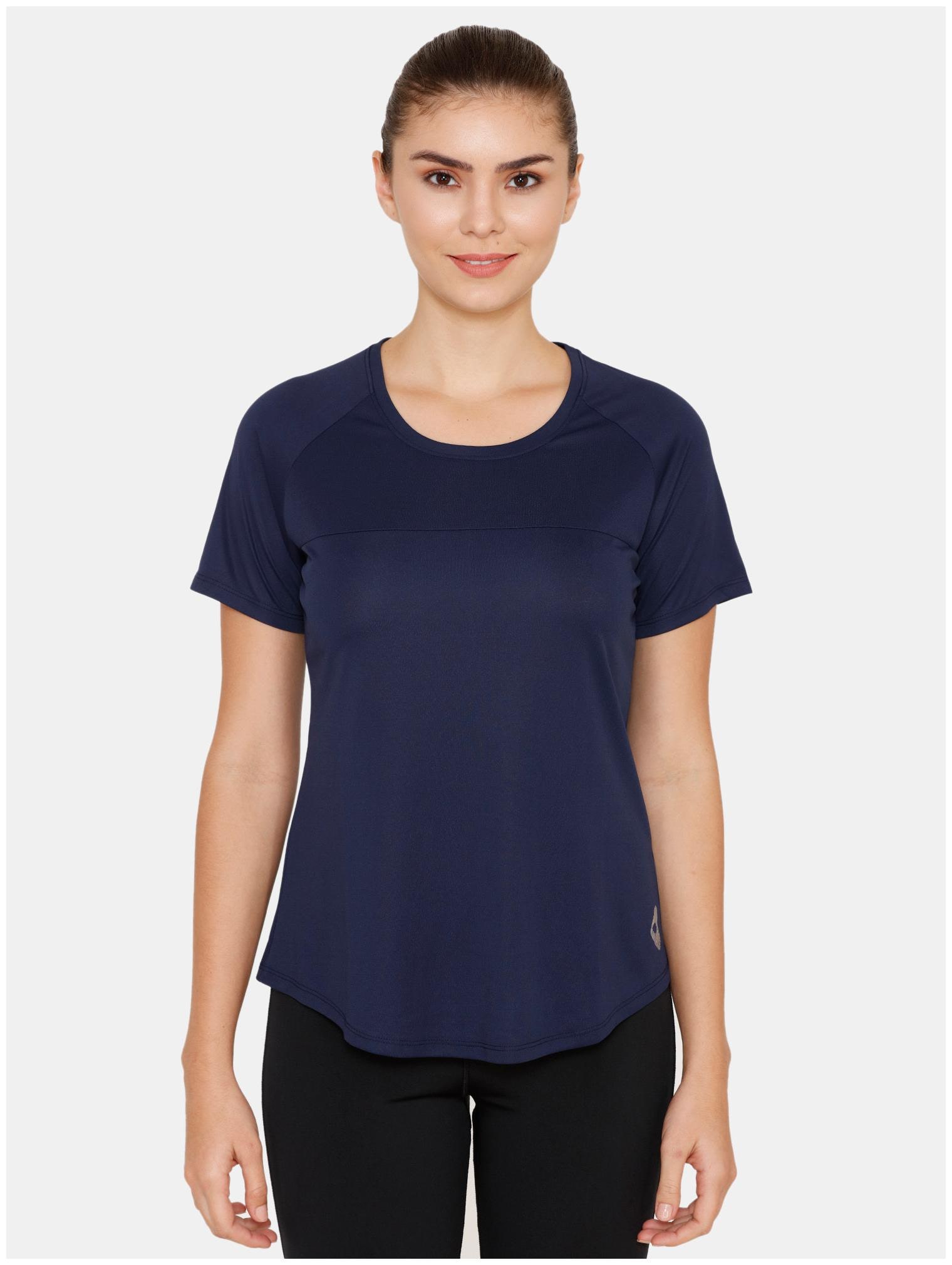 

Zelocity Women Solid Sports T-Shirt - Blue