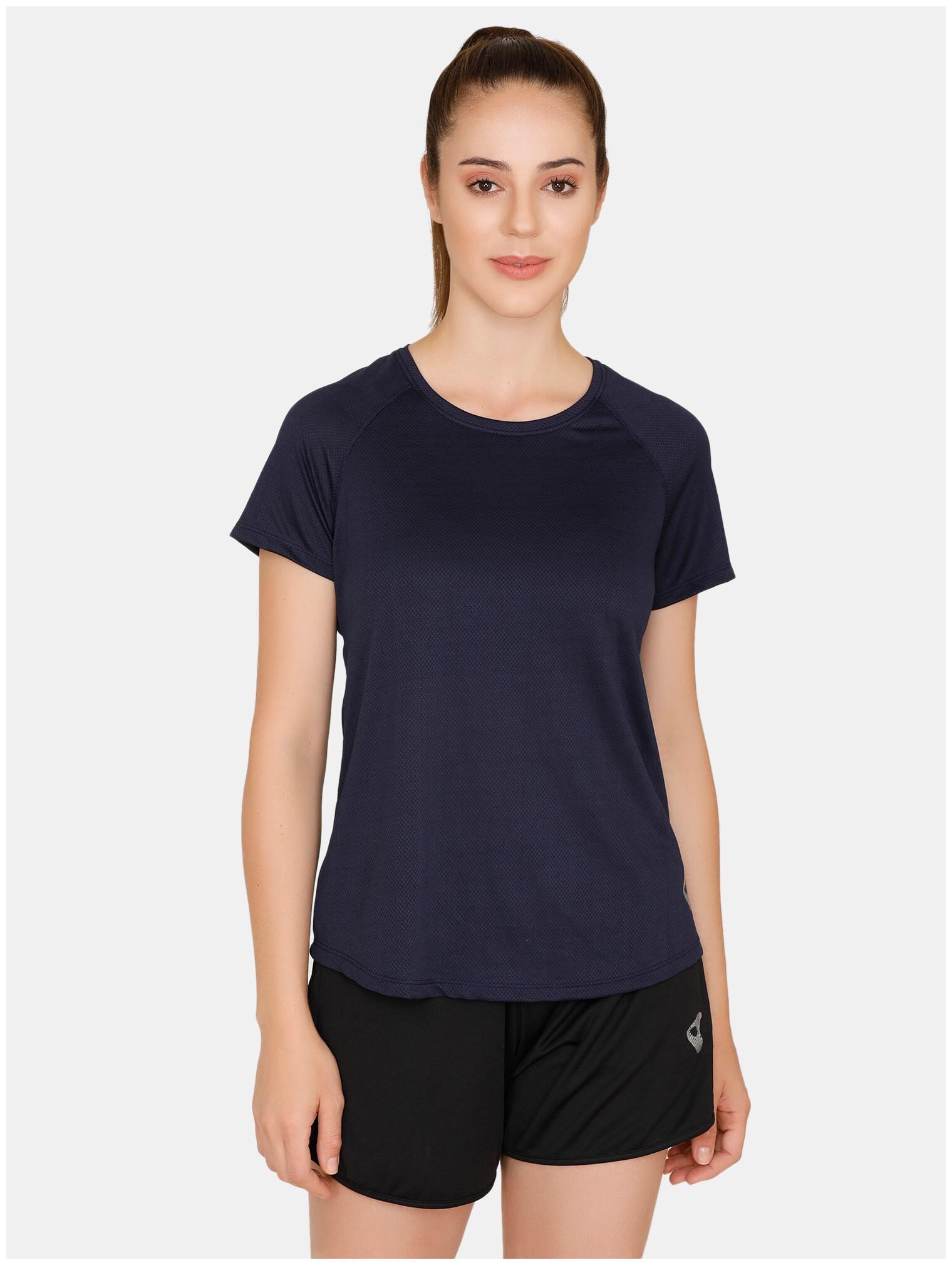

Zelocity Women Solid Sports T-Shirt - Blue
