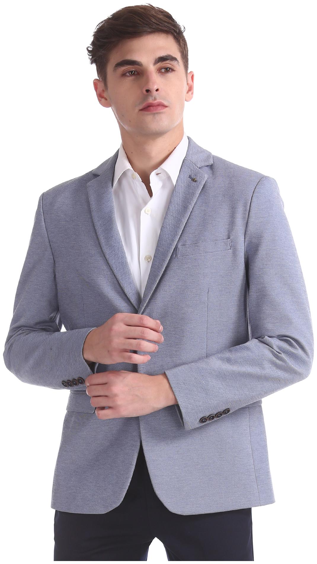 

Zero Calorie Slim Fit Patterned Blazer