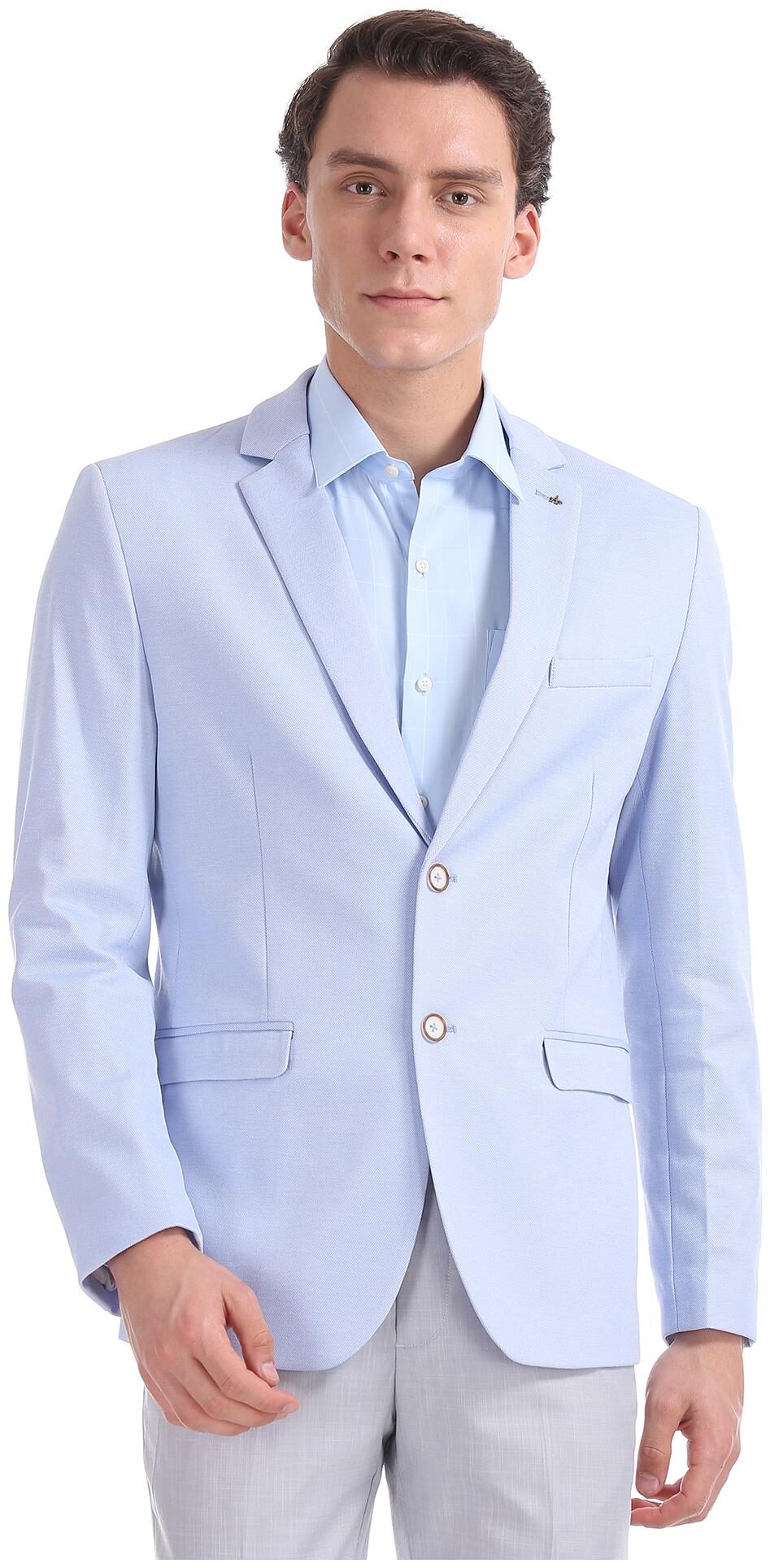 

Zero Calorie Slim Fit Patterned Blazer