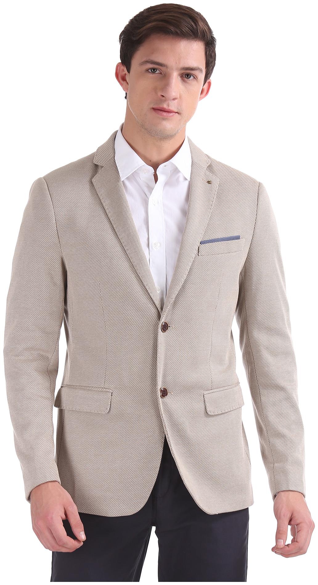 

Zero Calorie Slim Fit Patterned Blazer