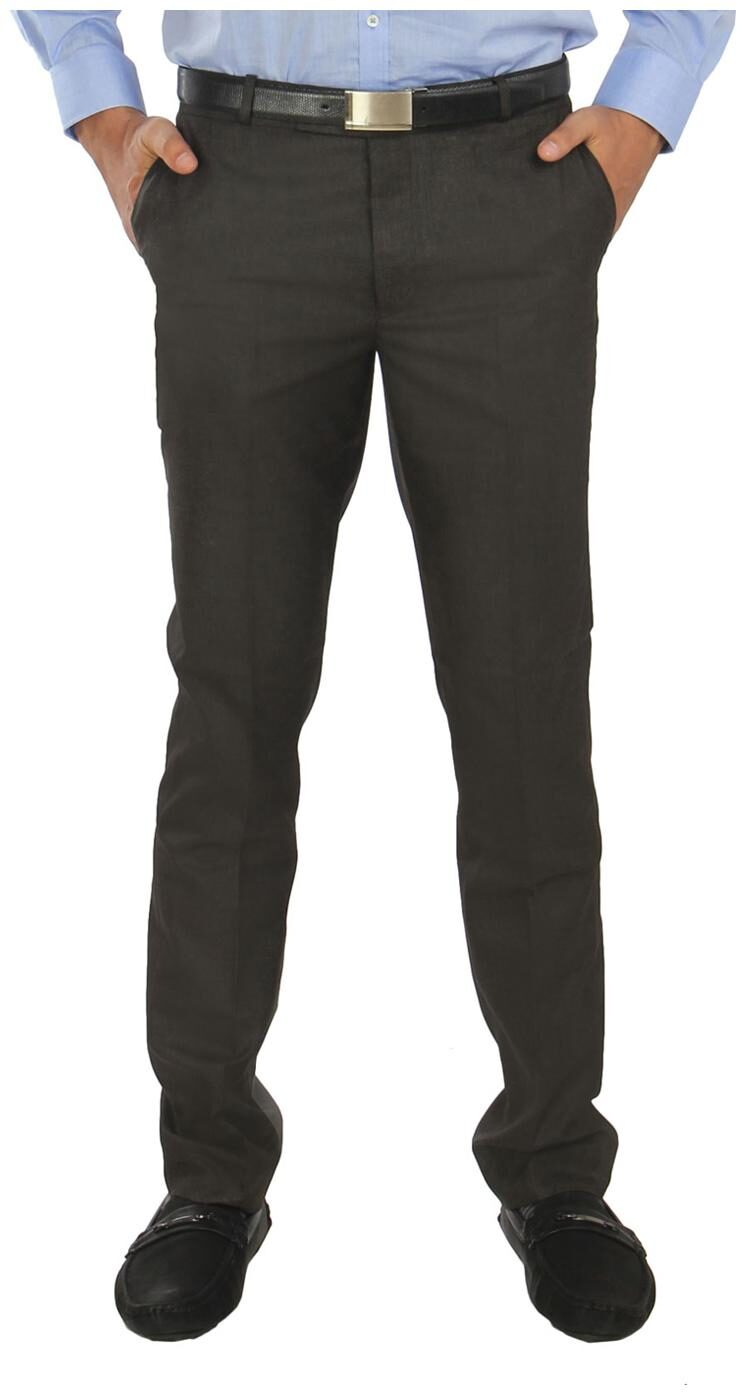 

Zido Men Solid Slim Fit Formal Trouser - Brown