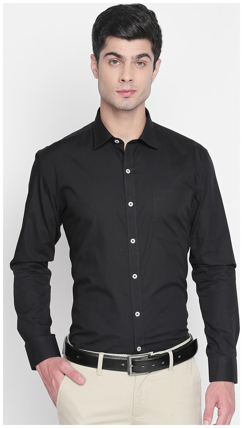 

Zido Men Slim fit Formal Shirt - Black