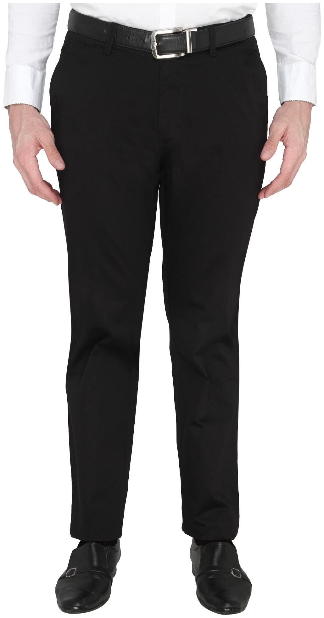 

Zido Men Black Solid Slim fit Regular trousers